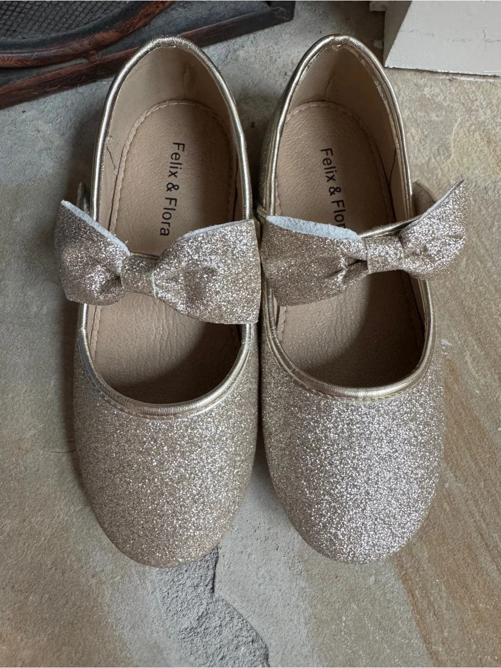 Felix & Flora Toddler Little Girls Dress Shoes Gold Size 10